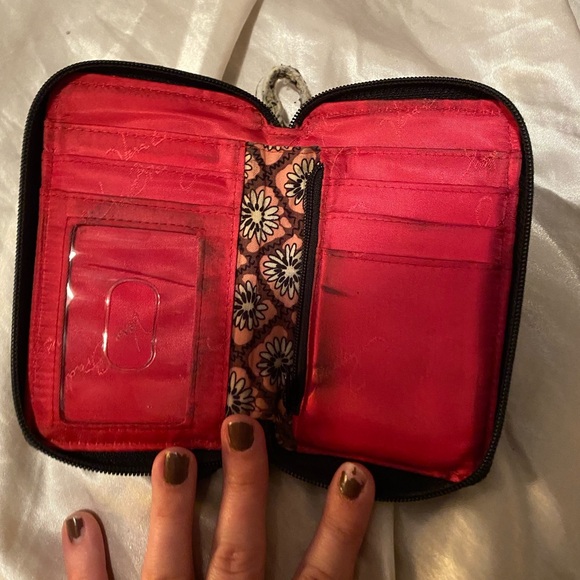 vera bradley mocha rouge wristlet wallet - Picture 2 of 5